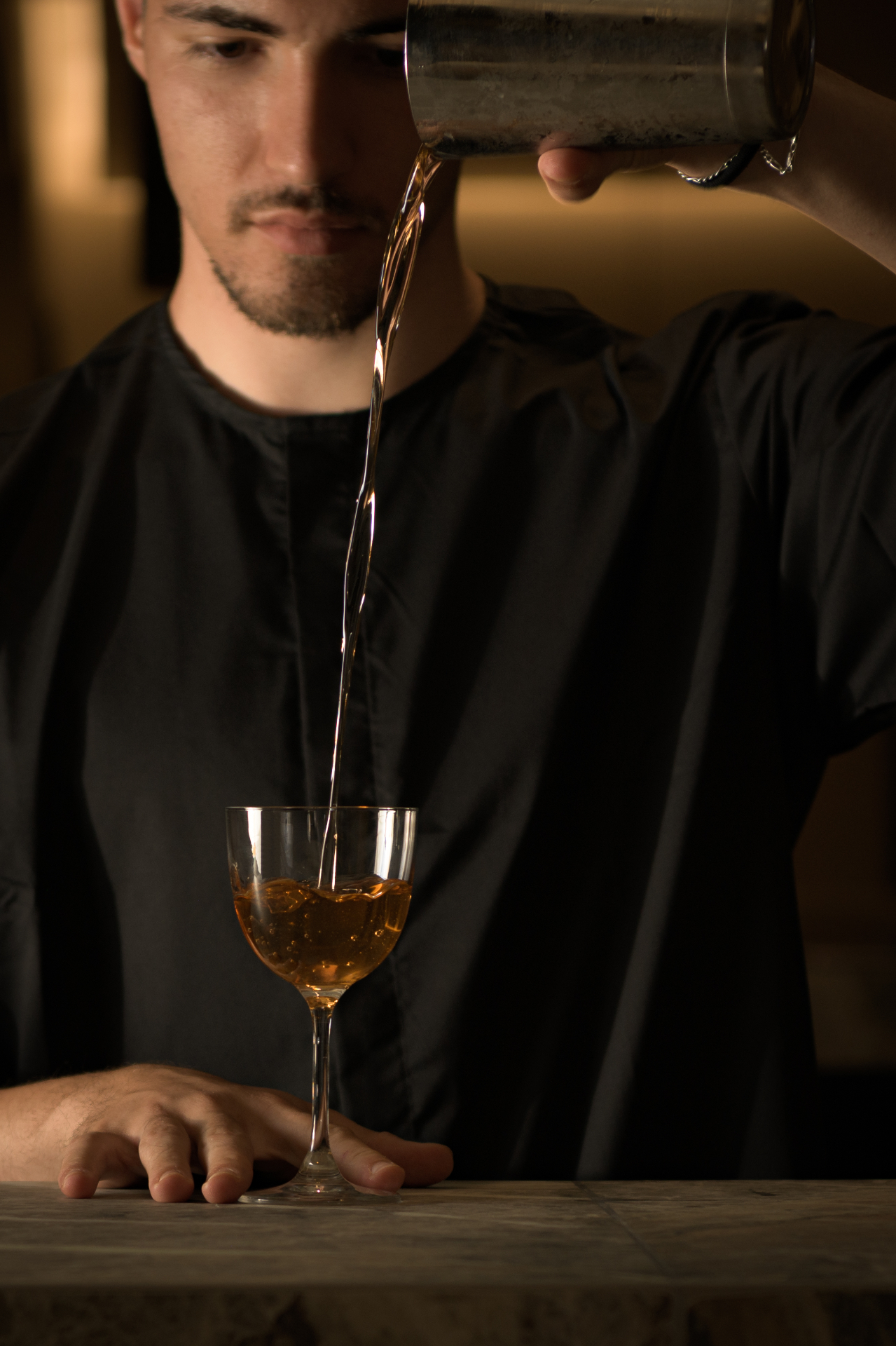 Signature cocktail pour at Litha bar
